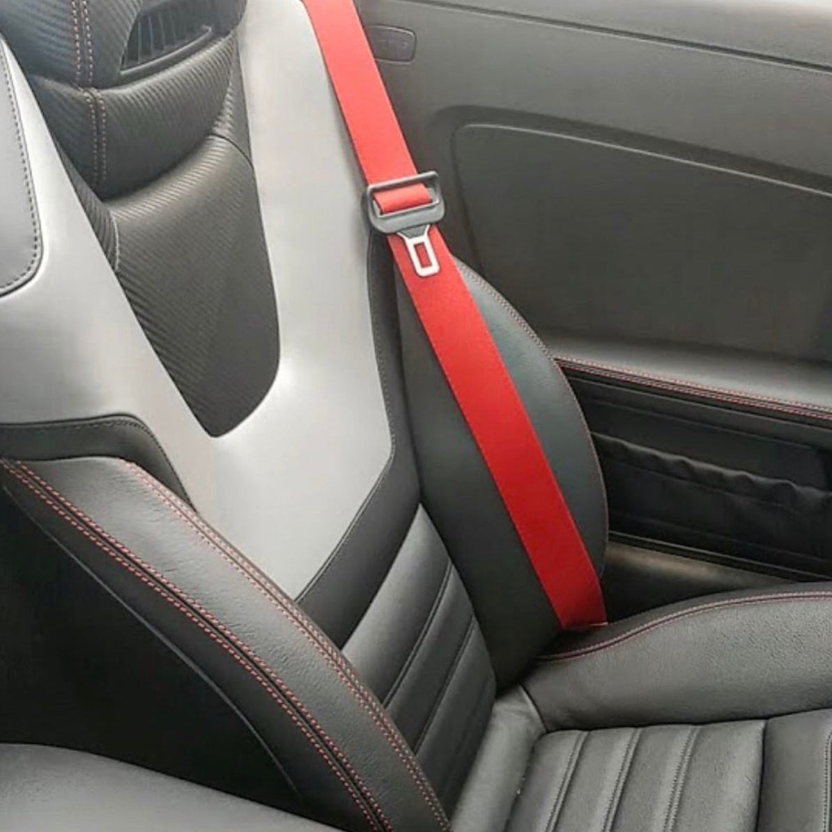 Ferrari Red Seat Belt Webbing Upgrade Replacement